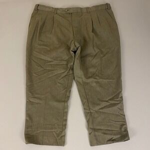 CM Gold Series Dress Pants Trousers Actual Fit 44x26 Beige Pleated Front Khaki *